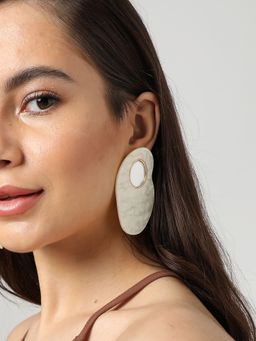 Sohi - White Designer Drop Earring