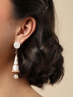 Sohi - Gold Designer Stone Drop Earring