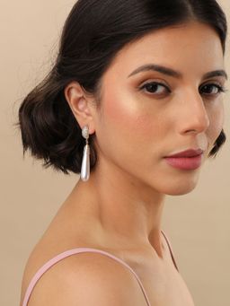 Sohi - White Beaded Drop Earring