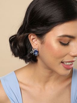 Sohi - Blue Designer Stone Stud Earrings