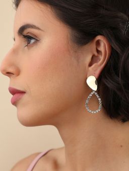 Sohi - Gold Designer Stone Drop Earring
