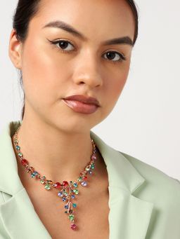 Sohi - Multi Colour Stones Designer Necklace