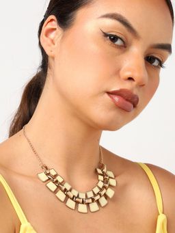 Sohi - Trendy Designer Gold Statement Necklace