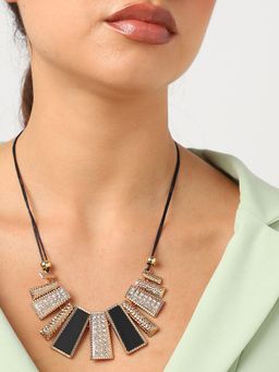 Sohi - Gold Plated Detailing Statement Necklace