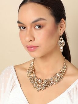 Sohi - Gold Stones Necklace Set