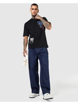 Bewakoof - Men'S Rinse Blue Baggy Fit Japanese Jeans