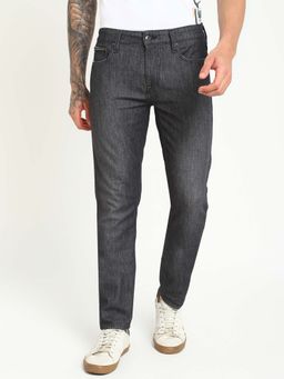 Guess - Men Grey Solid Regular Fit Jeans