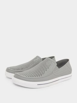 Styli Elevate - Men Grey Rubber Comfort Loafers