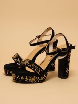ERIDANI - Women Ivanshi Black Block Heels
