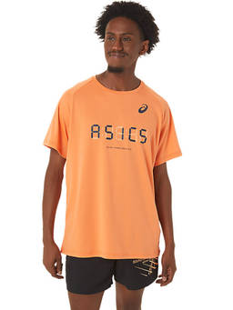 ASICS - Digital Clock Graphic Ss Peach Men's T-Shirt