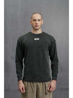 Bonkers Corner - Charcoal Wash Long Sleeve T-Shirt for Men