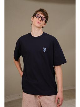 Bonkers Corner - Playboy Core Black Oversized T-Shirt for Men