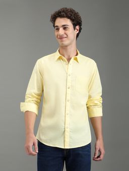Pepe Jeans - Men Yellow Solid Long Sleeves Shirt
