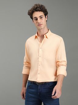 Pepe Jeans - Men Orange Solid Long Sleeves Shirt
