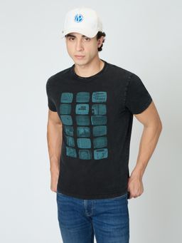 Pepe Jeans - Black Graphic Print Men Short Sleeve T-Shirt
