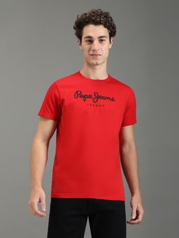 Pepe Jeans - Men Red Printed Short Sleeves T-Shirts
