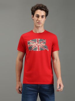 Pepe Jeans - Men Red Printed Short Sleeves T-Shirts