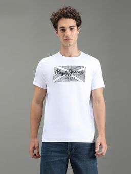 Pepe Jeans - Men White Printed Short Sleeves T-Shirts