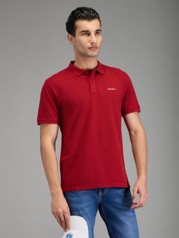 Pepe Jeans - Red Solid Men Short Sleeve Polo T-shirt