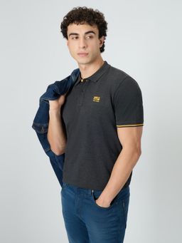 Pepe Jeans - Grey Solid Men Short Sleeve Polo T-shirt