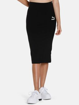 Puma - T7 Long Womens Black Skirt