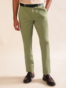 Andamen - Regular Fit Men Green Stretchable Chinos