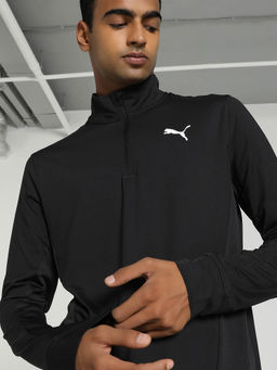 Puma - Train All Day Zip Mens Black T-Shirt
