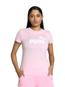 Puma - Essentials Logo Heather Women's Pink T-Shirt