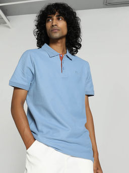 Puma - Ottoman Collar Polo Men's Blue T-Shirt