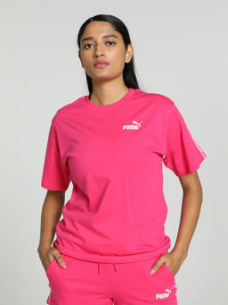 Puma - Essentials Tape Womens Pink T-Shirt
