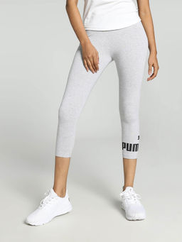 Puma - Essentials 3/4 Logo Women's Grey Tights