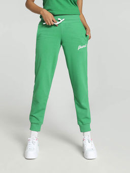 Puma - Essentials Script Tr Womens Green Pants