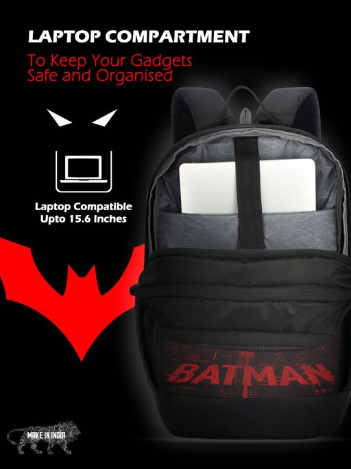 batman laptop backpack DC Comics Bat Symbol Utility Tech School Bag 16" : Electronics On the back Batman Backpack Collection | Batman