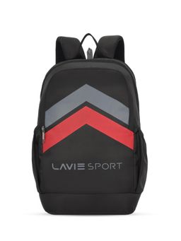 Lavie Sport - Arrowhead 33L College Laptop Backpack with Rain cover For Boys & Girls|Men & Women (Black) (M)