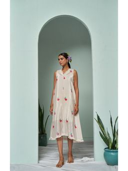Sukruti Design - Pearl Off White A-Line Dress