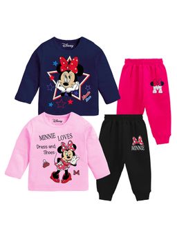 Kuchipoo - Multi-Color Printed T-shirts and Joggers (Set of 4)