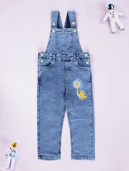 KiddoPanti - Blue Printed Dungaree