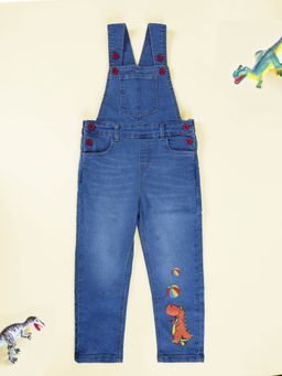 KiddoPanti - Blue Printed Dungaree