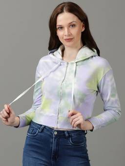SHOWOFFFF - Womens Hooded Lavender Sweatshirt