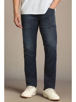 Louis Philippe - Men Navy Blue Mid Smart Fit Jeans