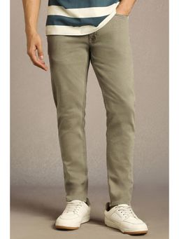 Louis Philippe - Men Green Dark Smart Fit Jeans