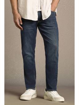 Louis Philippe - Men Dark Blue Mid Smart Fit Jeans