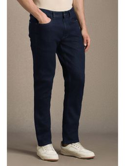 Louis Philippe - Men Navy Blue Dark Straight Fit Jeans