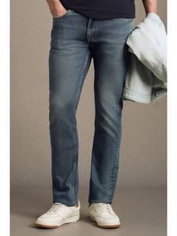 Louis Philippe - Men Blue Mid Straight Fit Jeans