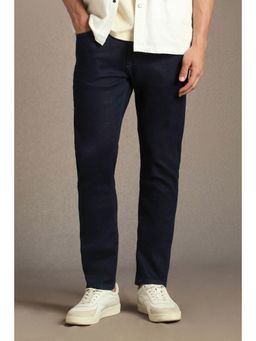 Louis Philippe - Men Navy Dark Straight Fit Jeans