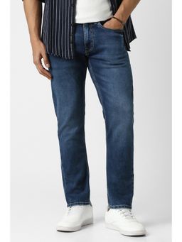 Peter England - Men Blue Mid Wash Jeans