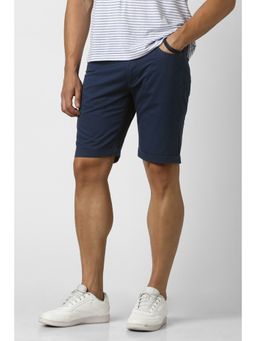 Peter England - Men Navy Solid Casual Shorts