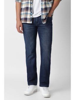 Van Heusen - Men Navy Mid Wash Straight Fit Jeans