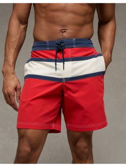 American Eagle - Men Red Seersucker Shorts