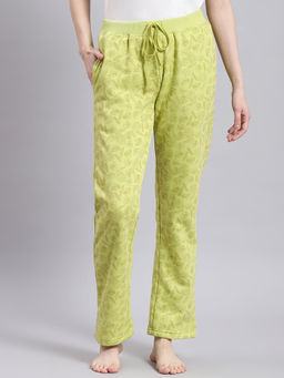 Monte Carlo - Lime Green Printed Regular Fit Lower
